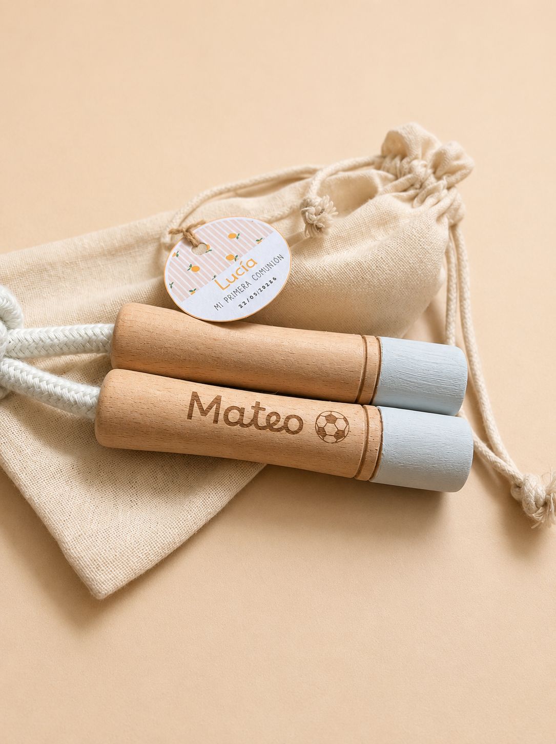 Comba de madera personalizada con mango de color