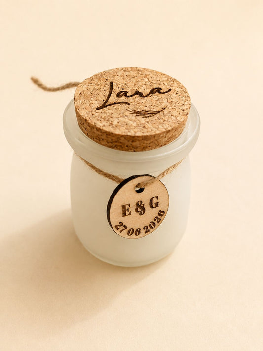 Vela personalizada con grabado, regalo elegante para bodas, bautizos y comuniones o detalles para profesora o madre - Veblani
