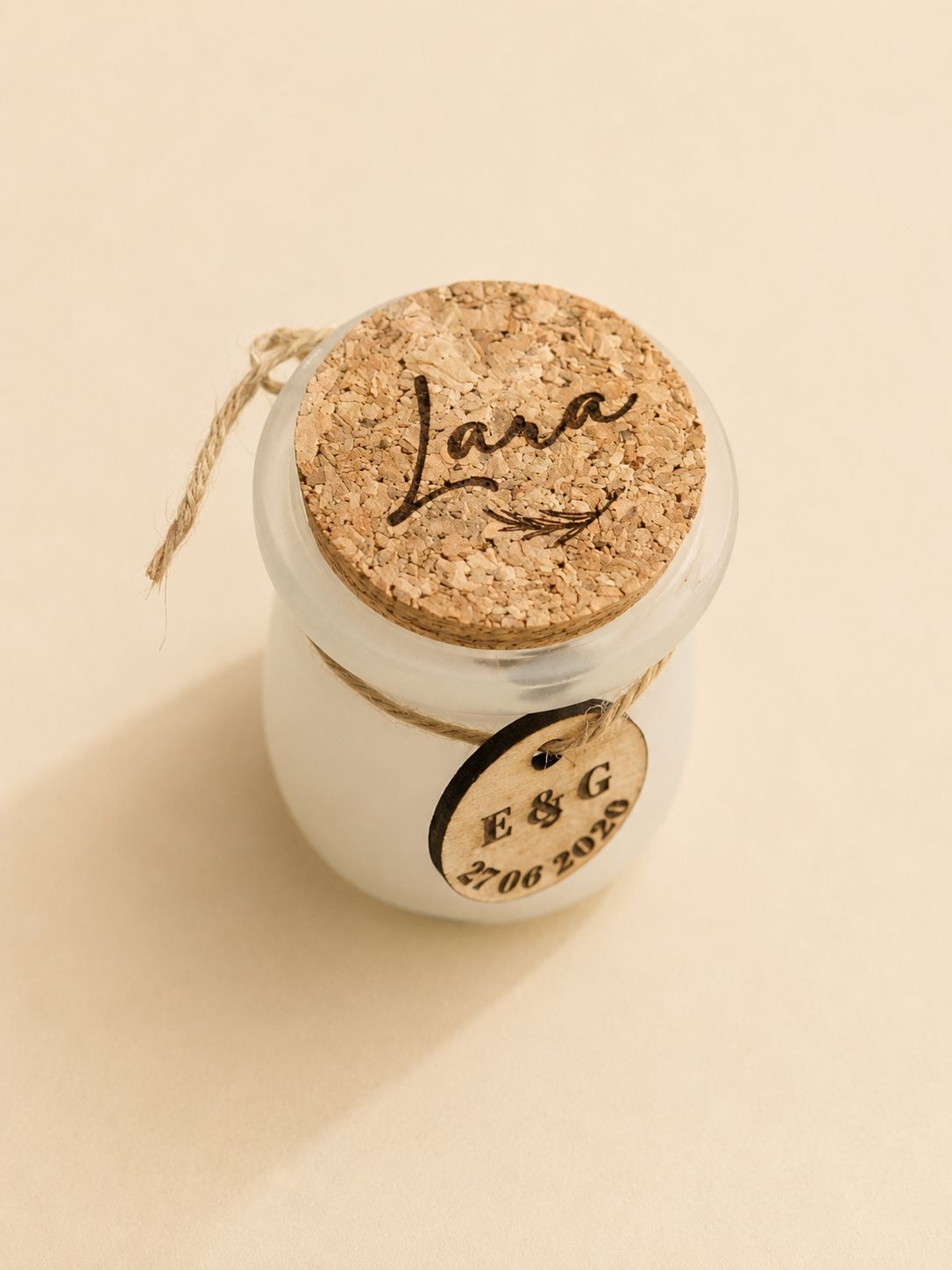 Vela personalizada con grabado, regalo elegante para bodas, bautizos y comuniones o detalles para profesora o madre - Veblani
